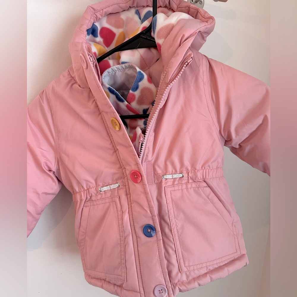 carters girl 2T!  Cozy warm coat! Heavyweight classic and pretty.